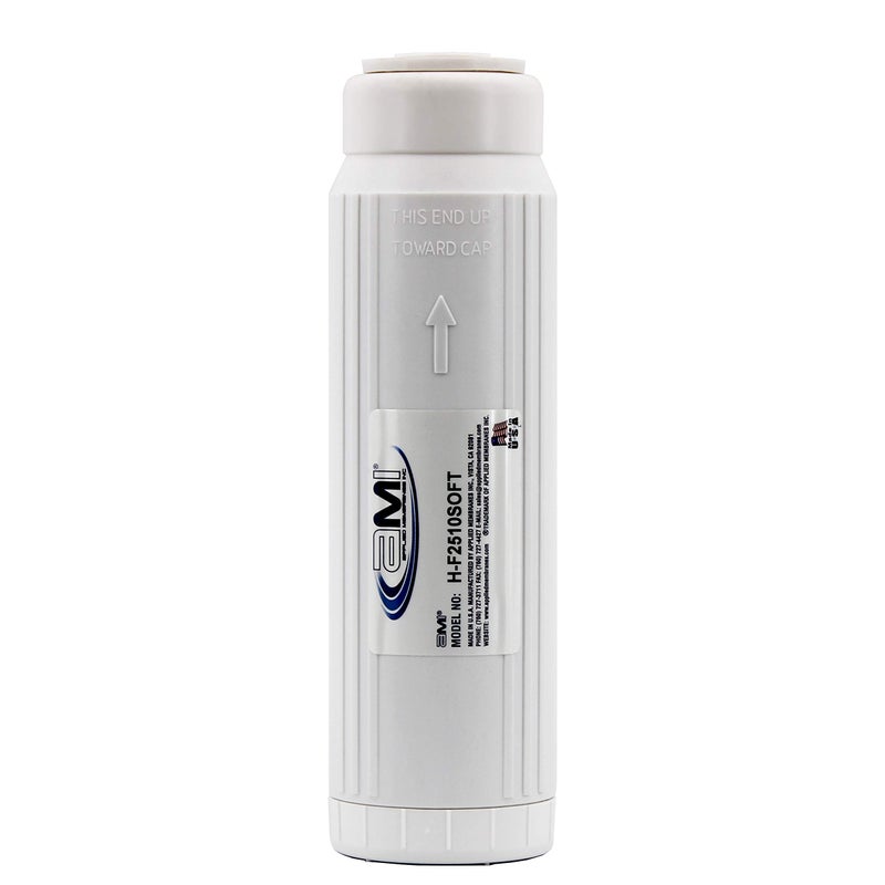 APPLIED MEMBRANES INC. Water Softening Filter Cartridge | 10" Standard Universal Size | Ion Exchange Filter Softens Water | Great for Espresso and Washing Machines (1, 10" Standard) - Image 1